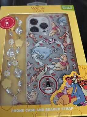 Disney Winnie the Pooh iPhone Case & Beaded Strap